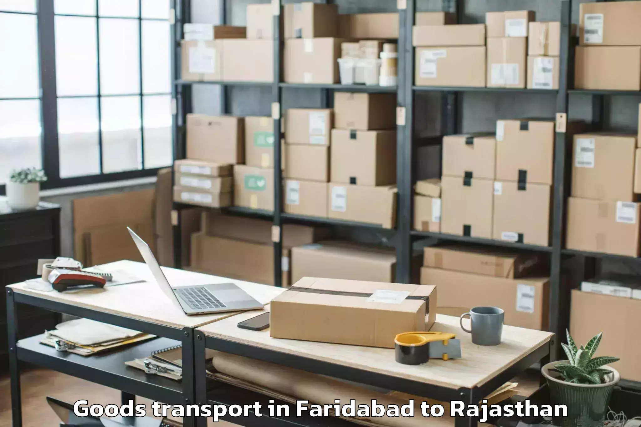 Top Faridabad to Parvatsar Goods Transport Available